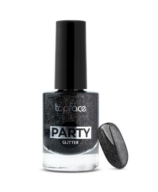 Topface Nail polish "Party Glitter Nail" tone 116, wet asphalt - PT106 (9ml)